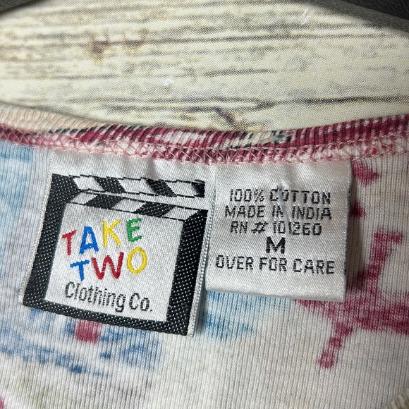 Take two VINTAGE crop top size medium nautical boat theme - Picture 3 of 4